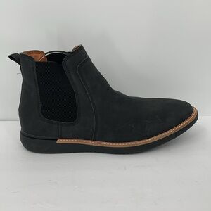 Steve Madden Alphonse  Chelsea Chukka ankle boots black suede shoe men 11.5